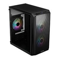 GABINETE ACTECK DOOM GI630 / MICRO TORRE / MICRO ATX, MINI ITX / FUENTE 500W / VENTILADOR RGB / PANEL ACRILICO, METAL / NEGRO / AC-935739 GABINETE ACTECK DOOM GI630 / MICRO TORRE / MICRO ATX, MINI ITX / FUENTE 500W / VENTILADOR RGB / PANEL ACRILICO, METAL / NEGRO / AC-935739